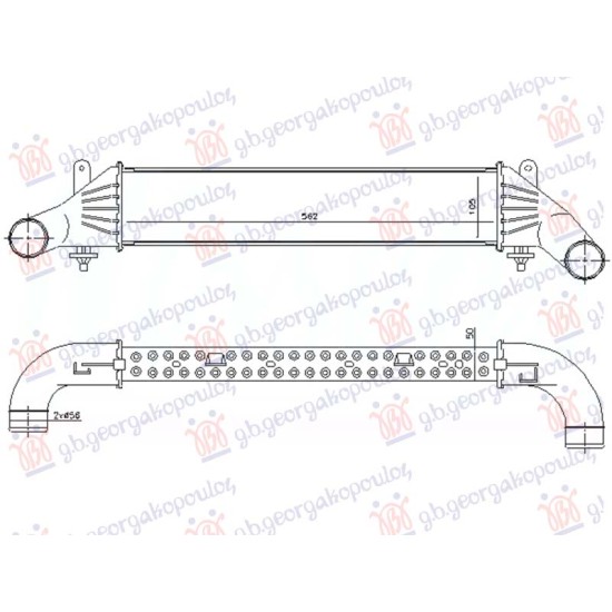 ΨΥΓΕΙΟ INTERCOOLER ΓΙΑ ΟΛΑ (560x105x50)
