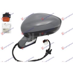 ΚΑΘΡΕΦΤΗΣ ΗΛΕΚΤΡΙΚΟΣ ΘΕΡΜΑΙΝΟΜΕΝΟΣ ΗΛΕΚΤΡΙΚΑ ΑΝΑΚΛΙΝΟΜΕΝΟΣ ΒΑΦΟΜΕΝΟΣ (ΜΕ ΦΛΑΣ & ΦΩΣ ΑΣΦΑΛΕΙΑΣ) (CONVEX GLASS) - Αριστερά