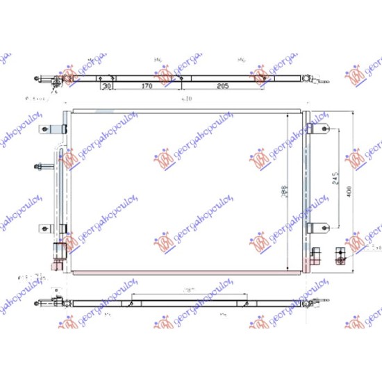 ΨΥΓΕΙΟ A/C S4-4.2i PETROL - 2.7-3.0 Tdi ΠΕΤΡΕΛΑΙΟ (560x390x16)