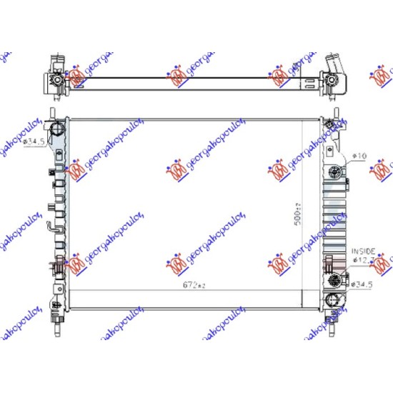 ΨΥΓΕΙΟ 2.2 TDCi ΑΥΤΟΜΑΤΟ ΠΕΤΡΕΛΑΙΟ (670x500x34) (KOYO)