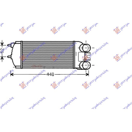 ΨΥΓΕΙΟ INTERCOOLER 1.6 HDI (300x148x85)