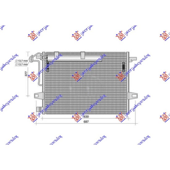 ΨΥΓΕΙΟ A/C 4.0 (420 - 450 CDI) ΠΕΤΡΕΛΑΙΟ (587x640x16)
