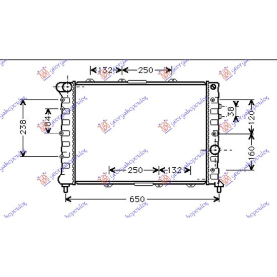 ΨΥΓΕΙΟ 1.9-2.4 ΠΕΤΡΕΛΑΙΟ (580x395x24) (VALEO)