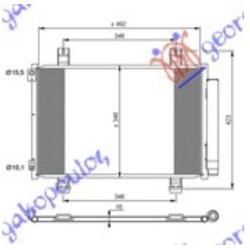ΨΥΓΕΙΟ A/C 1.0-1.2 ΒΕΝΖΙΝΗ (550x350x16) (KOYO) ΨΥΓΕΙΟ A/C 1.0-1.2 ΒΕΝΖΙΝΗ (550x350x16) (KOYO)