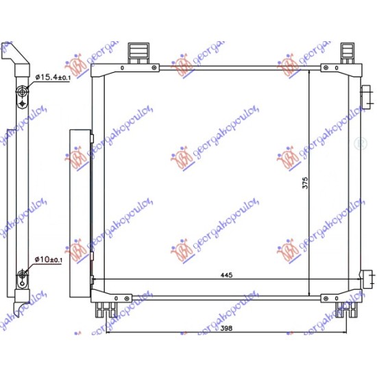 ΨΥΓΕΙΟ A/C 1.0 12v-1.3 VVTi ΒΕΝΖΙΝΗ - 1.4 D4D ΠΕΤΡΕΛΑΙΟ (415x375x16) (KOYO)