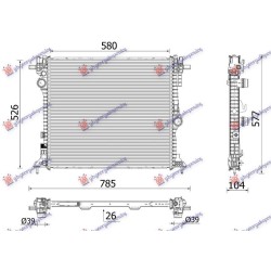 ΨΥΓΕΙΟ 2.0-2.9 ΒΕΝΖΙΝΗ (580x526x26) (MAHLE BEHR PREMIUM LINE) ΨΥΓΕΙΟ 2.0-2.9 ΒΕΝΖΙΝΗ (580x526x26) (MAHLE BEHR PREMIUM LINE)