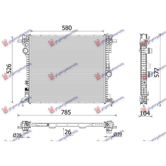 ΨΥΓΕΙΟ 2.0-2.9 ΒΕΝΖΙΝΗ (580x526x26) (MAHLE BEHR PREMIUM LINE)