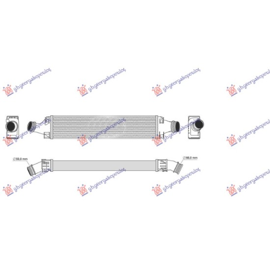 ΨΥΓΕΙΟ INTERCOOLER3.0 ΠΕΤΡΕΛΑΙΟ TDI (720x144x80)