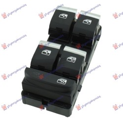 ΔΙΑΚΟΠΤΗΣ ΠΑΡΑΘΥΡΟΥ ΕΜΠΡΟΣ (Τετραπλός) (Χρώμιο/Μαύρο) (10pin) - Αριστερά ΔΙΑΚΟΠΤΗΣ ΠΑΡΑΘΥΡΟΥ ΕΜΠΡΟΣ (Τετραπλός) (Χρώμιο/Μαύρο) (10pin) - Αριστερά