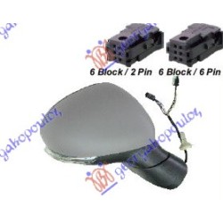 ΚΑΘΡΕΦΤΗΣ ΗΛΕΚΤΡΙΚΟΣ ΘΕΡΜΑΙΝΟΜΕΝΟΣ ΒΑΦΟΜΕΝΟΣ (ΜΕ ΦΛΑΣ & ΑΙΣΘΗΤΗΡΑ) (CONVEX GLASS) - Δεξιά