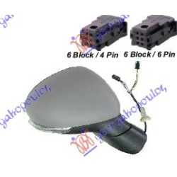 ΚΑΘΡΕΦΤΗΣ ΗΛΕΚΤΡΙΚΟΣ ΘΕΡΜΑΙΝΟΜΕΝΟΣ ΗΛΕΚΤΡΙΚΑ ΑΝΑΚΛΙΝΟΜΕΝΟΣ ΒΑΦΟΜΕΝΟΣ (ΜΕ ΦΛΑΣ & ΑΙΣΘΗΤΗΡΑ) (CONVEX GLASS) - Δεξιά