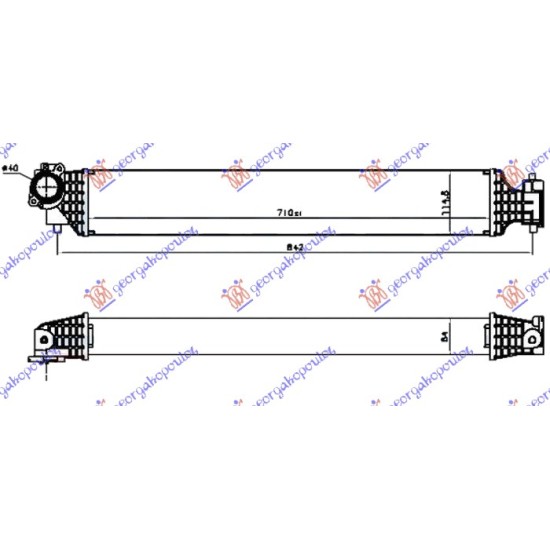ΨΥΓΕΙΟ INTERCOOLER 1.0-1.5 VTEC ΒΕΝΖΙΝΗ (710x110x65)