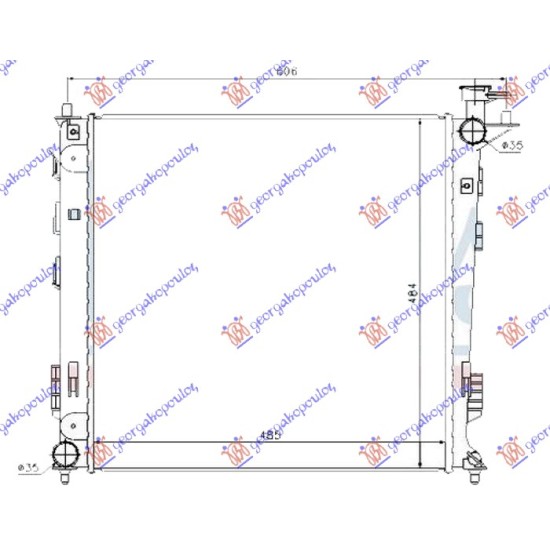 ΨΥΓΕΙΟ 1.7-2.0 CRDi ΠΕΤΡΕΛΑΙΟ ΜΗΧΑΝΙΚΟ (485x485x16) (ΚΟΡΕΑΣ)