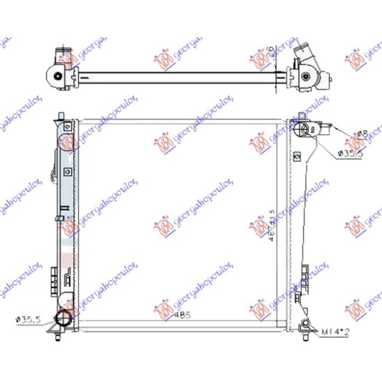 ΨΥΓΕΙΟ 1.6 GDi TURBO ΒΕΝΖΙΝΗ ΑΥΤΟΜΑΤΟ (490x470x26) (ΚΟΡΕΑΣ)