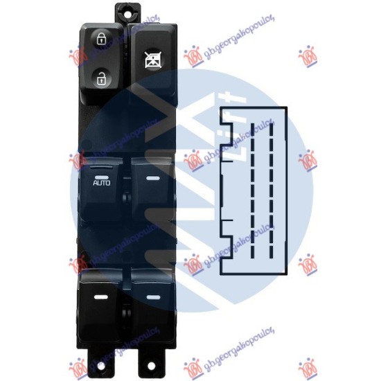 ΔΙΑΚΟΠΤΗΣ ΠΑΡΑΘΥΡΟΥ ΕΜΠΡΟΣ (Τετραπλός) (18pin) (AUTO) - Αριστερά
