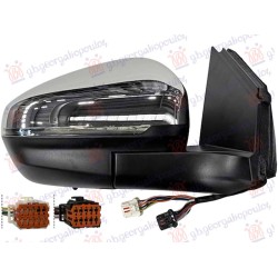 ΚΑΘΡΕΦΤΗΣ ΗΛΕΚΤΡΙΚΟΣ ΘΕΡΜΑΙΝΟΜΕΝΟΣ ΗΛΕΚΤΡΙΚΑ ΑΝΑΚΛΙΝΟΜΕΝΟΣ ΧΡΩΜΙΟ (ΜΕ ΦΛΑΣ & ΦΩΣ ΑΣΦΑΛΕΙΑΣ & ΑΙΣΘΗΤΗΡΑ) (12 PIN) (CONVEX GLASS) - Δεξιά